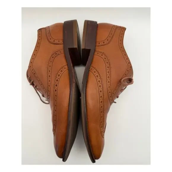 Cole Haan Brown Leather Wingtip Oxford Dress Shoes Men's Size 8.5 M Brogue - Picture 4 of 10